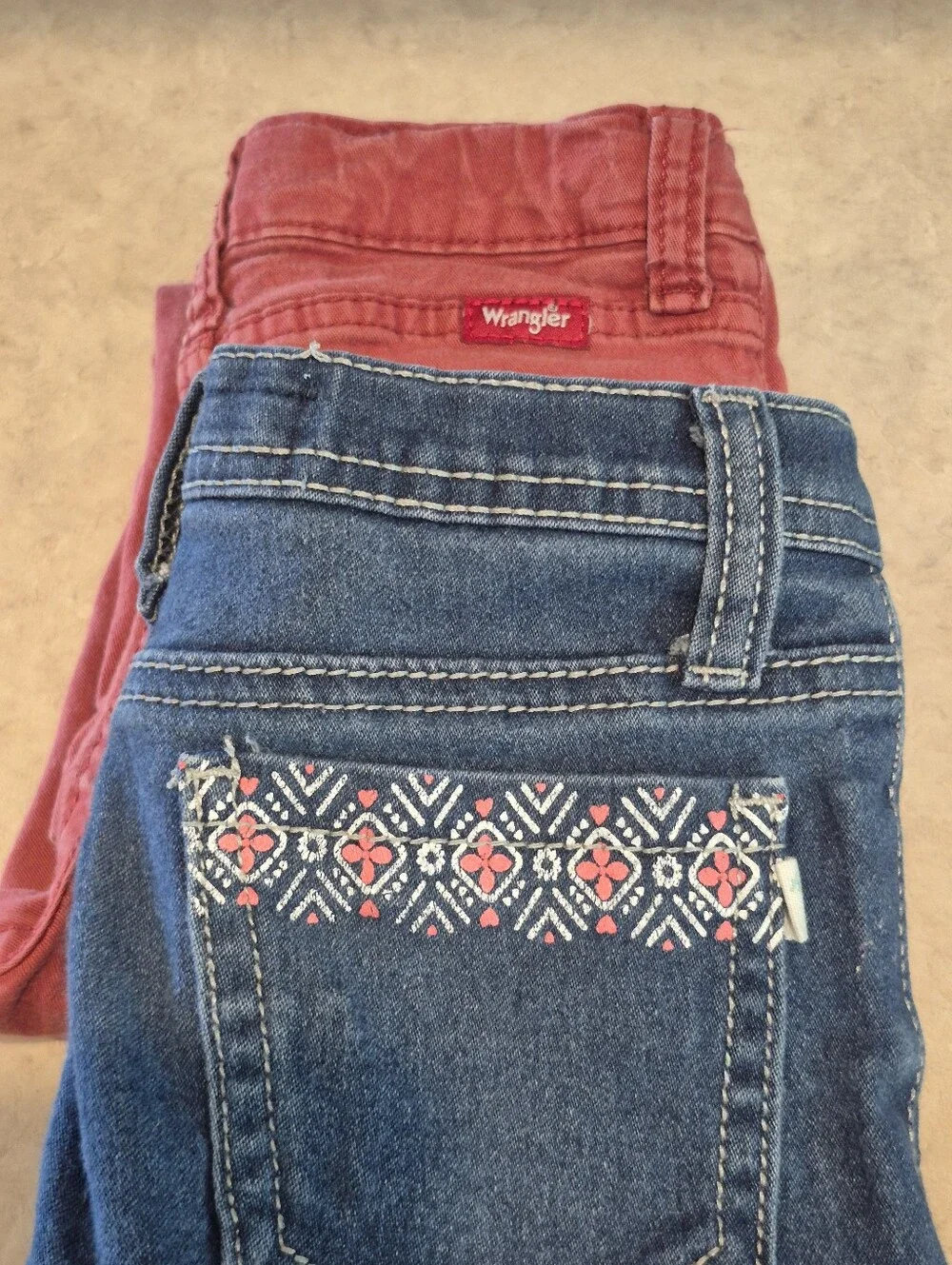 Lot Of 4 Girls Size 5 Casual Pants, Assortment Of Brands